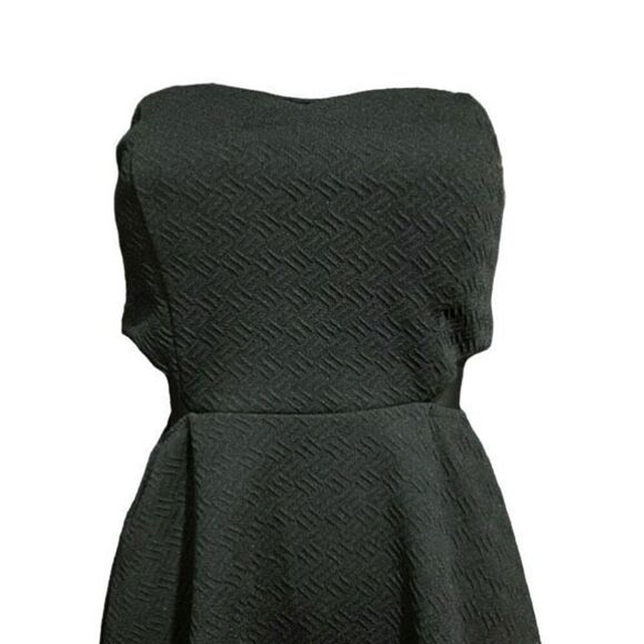Forever 21 Black Strapless Textured Cutout Dress Women’s Small - Picture 3 of 7